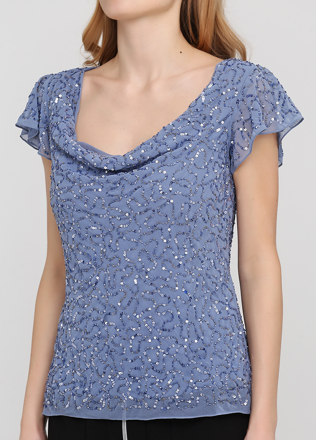 Блакитна літня блуза Ashley Brooke