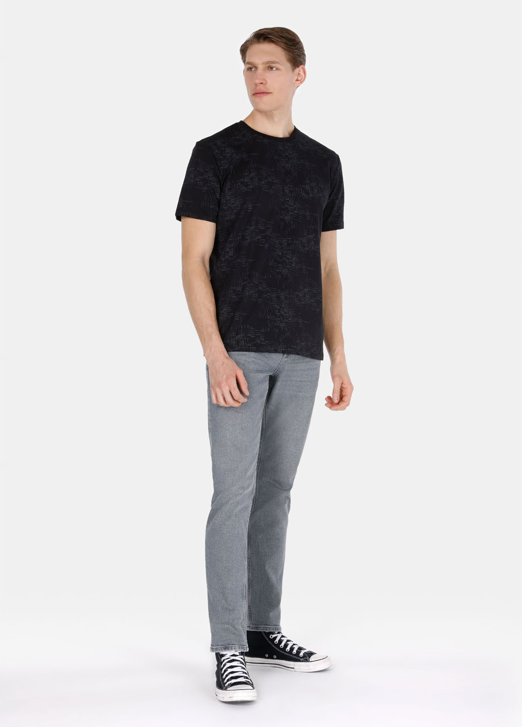 Серо-голубые демисезонные слим джинсы Colin's