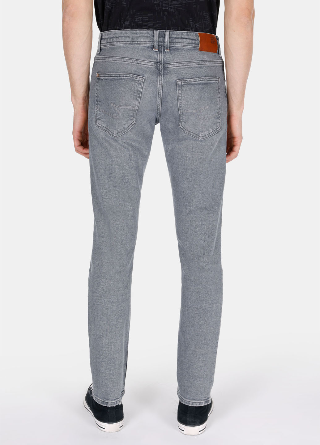 Серо-голубые демисезонные слим джинсы Colin's