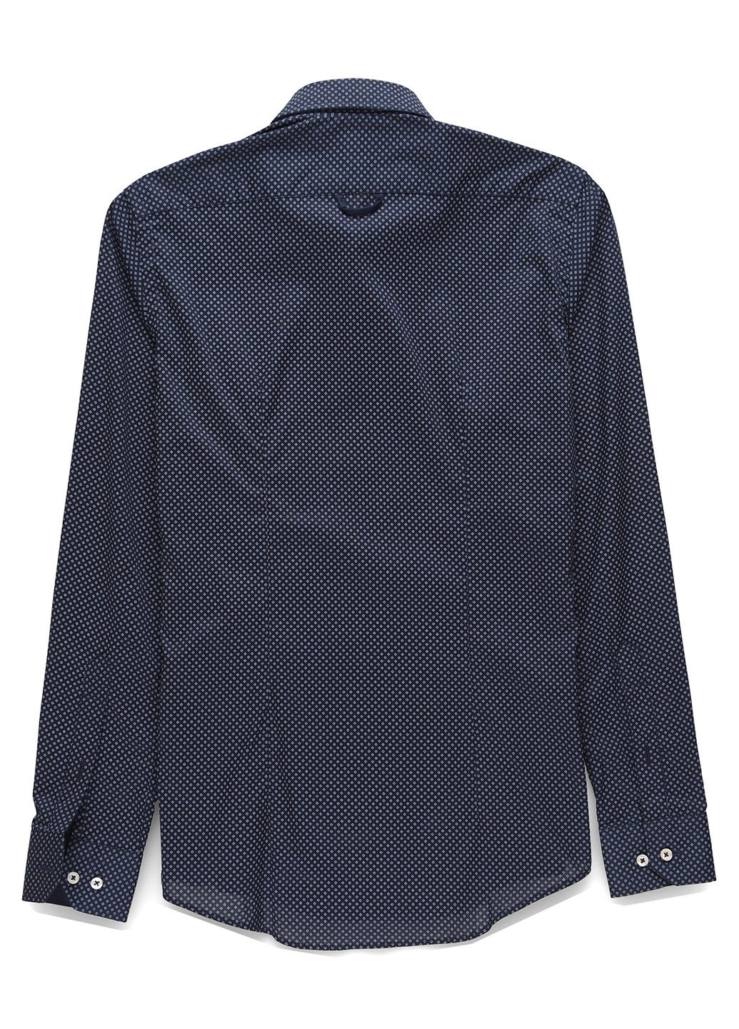 Темно-синяя классическая, кэжуал рубашка с геометрическим узором Nazarenogabrielli