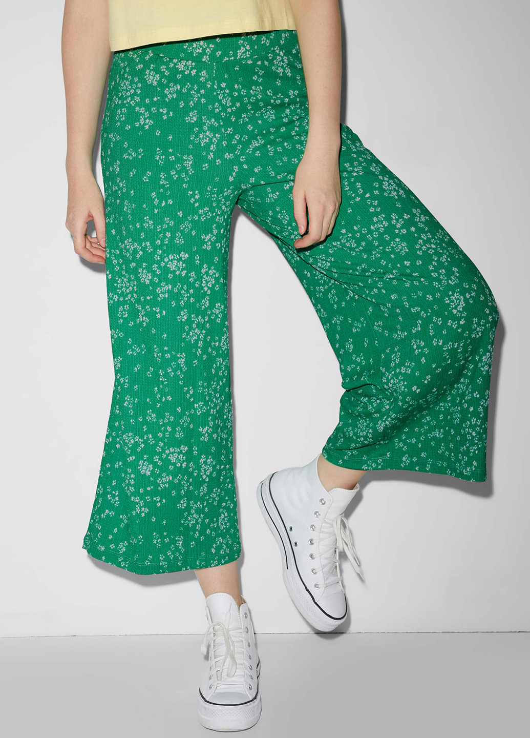 Зеленые кэжуал летние кюлоты брюки C&A