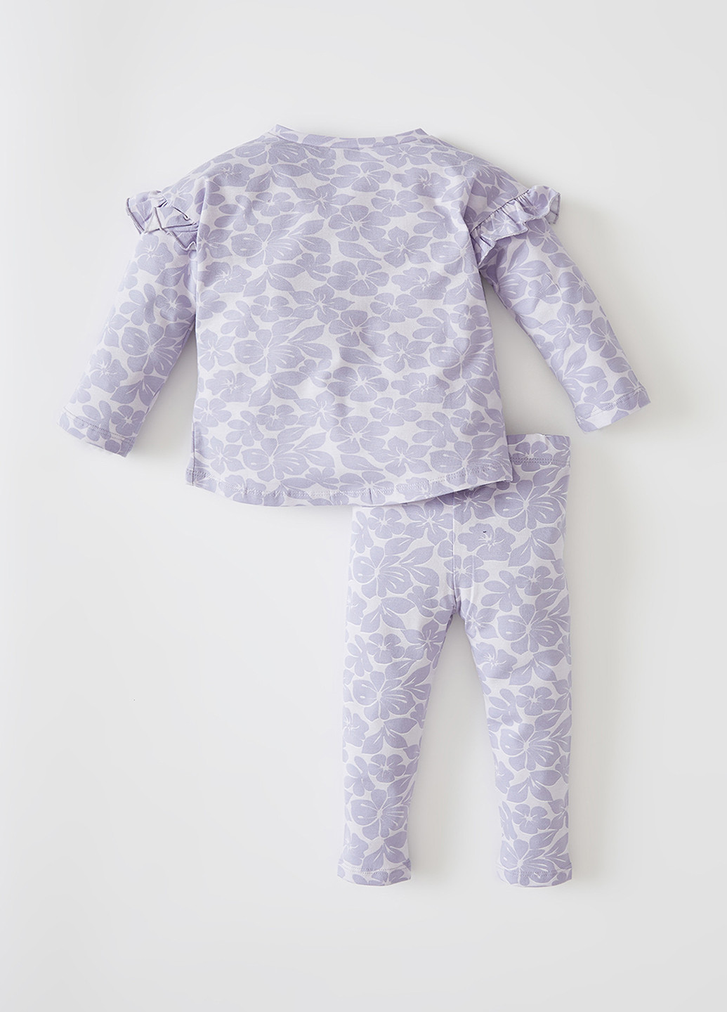 Светло-фиолетовая всесезон пижама (лонслив, брюки) лонгслив + брюки DeFacto