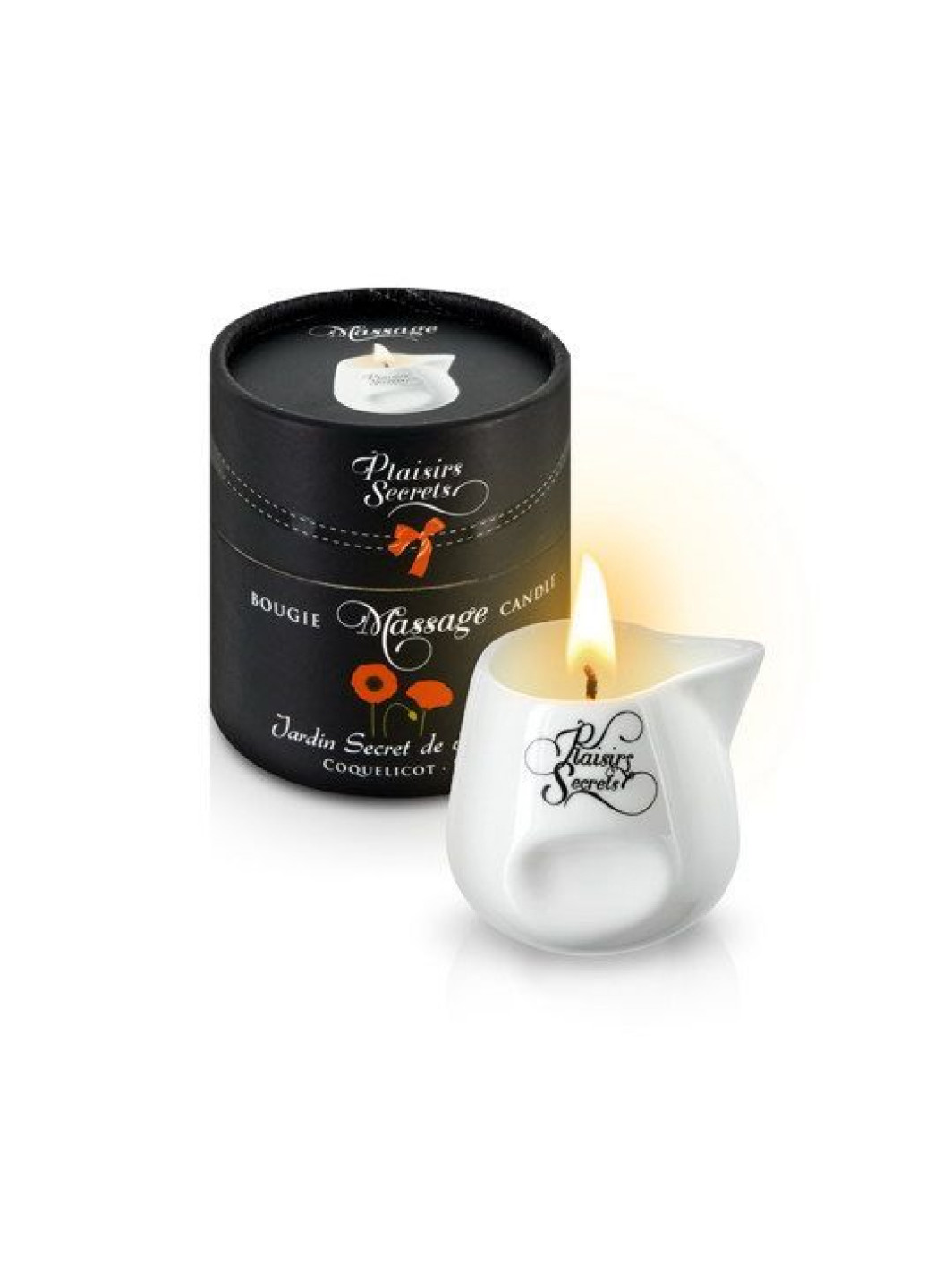 Масажна свічка Poppy (80 мл) подарункова упаковка, керамічна посудина Plaisirs Secrets (252022272)