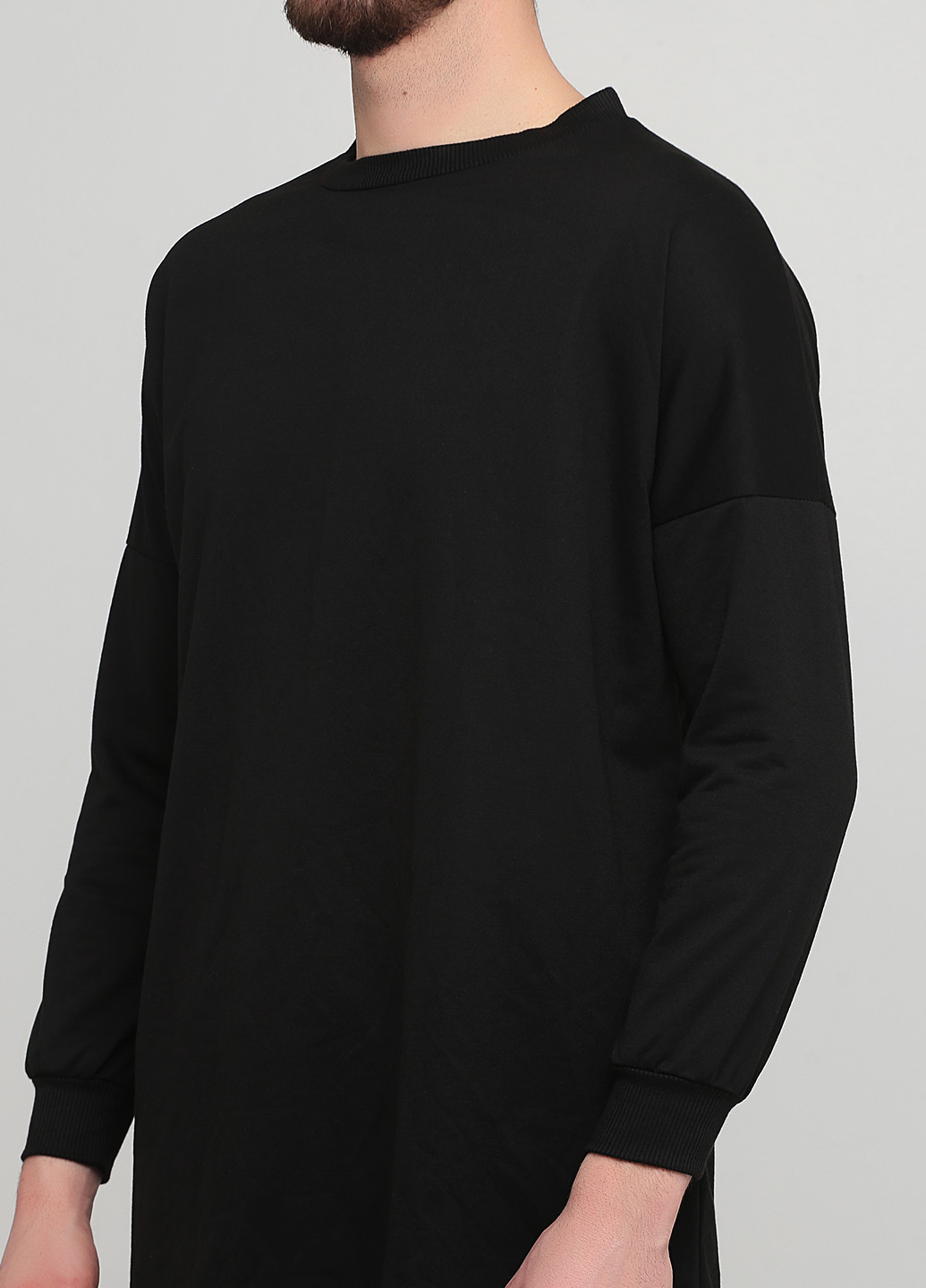 Свитшот SHEIN - Прямой крой надпись черный кэжуал хлопок, трикотаж - (251904738)
