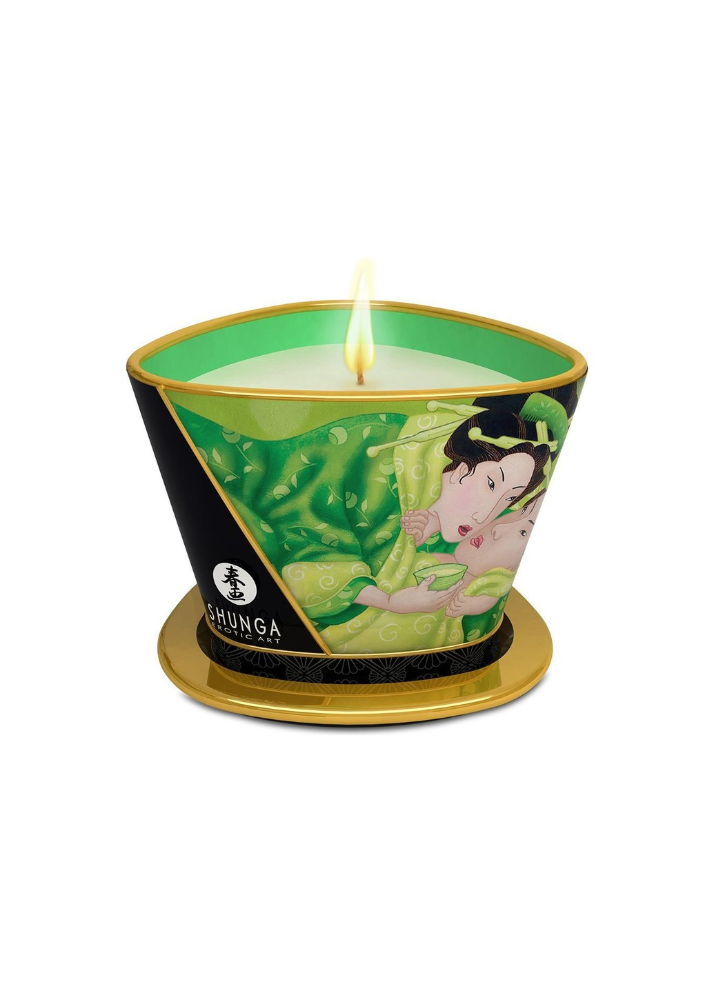 Масажна свічка Massage Candle - Exotic Green Tea (170 мл) Shunga (252383330)