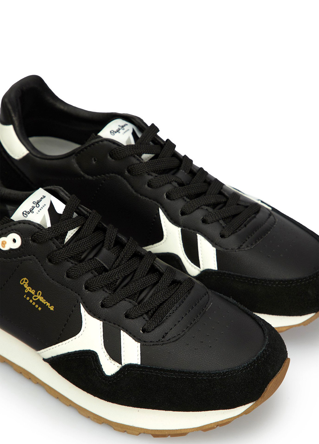 Черно-белые всесезонные кроссовки Pepe Jeans