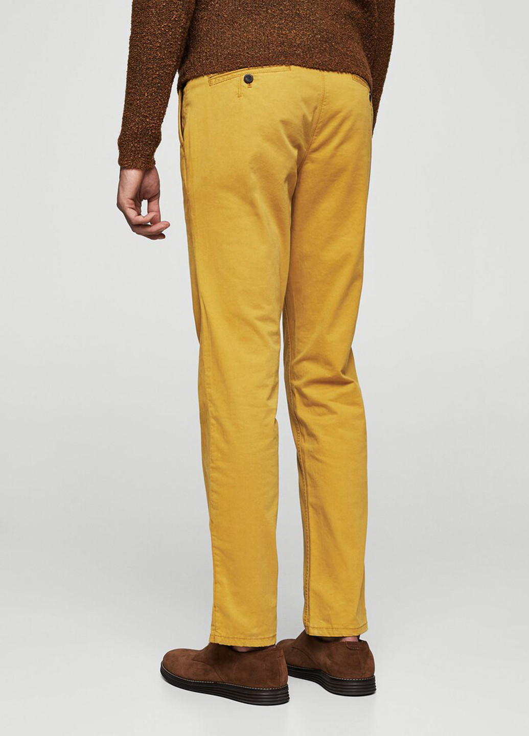 Желтые кэжуал демисезонные чиносы брюки Mango