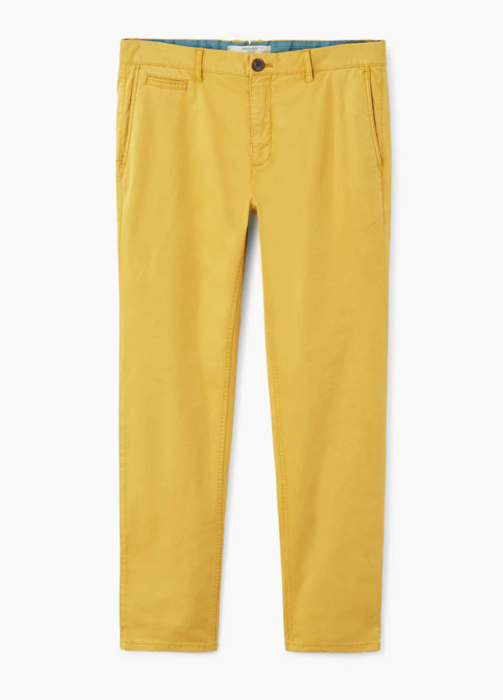 Желтые кэжуал демисезонные чиносы брюки Mango