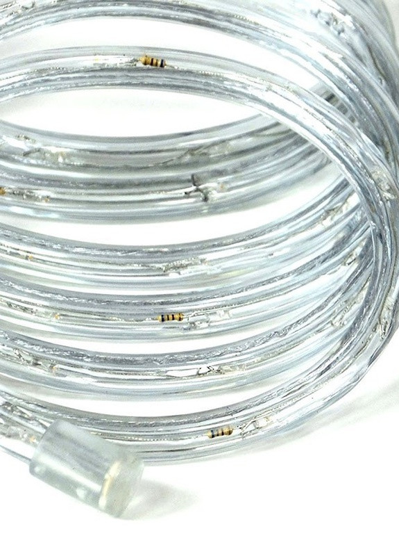 Внутренняя светодиодная гирлянда неон лента-шланг 5мм 100 10м каучук+ USB белый Led (251371739)