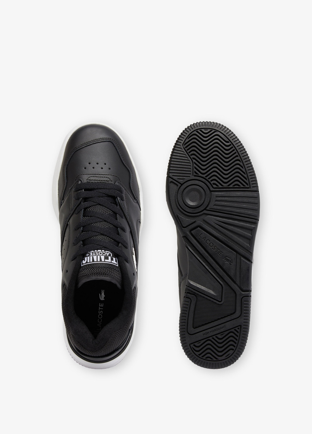 Черные демисезонные кроссовки Lacoste LINESHOT