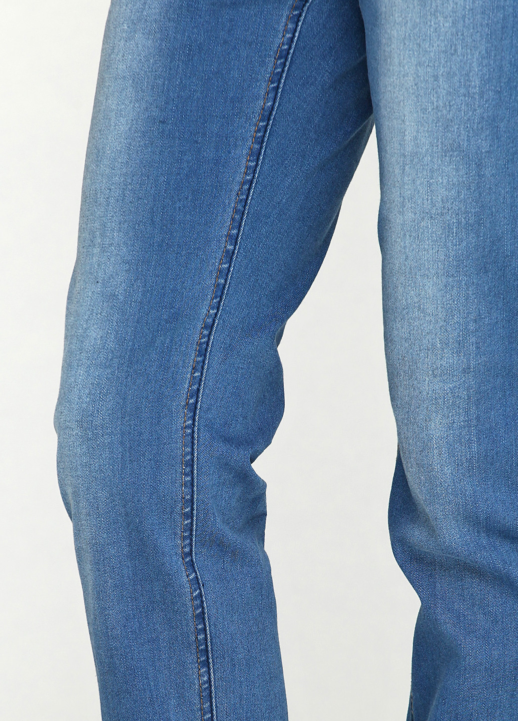 Голубые демисезонные зауженные джинсы Adia Fashion