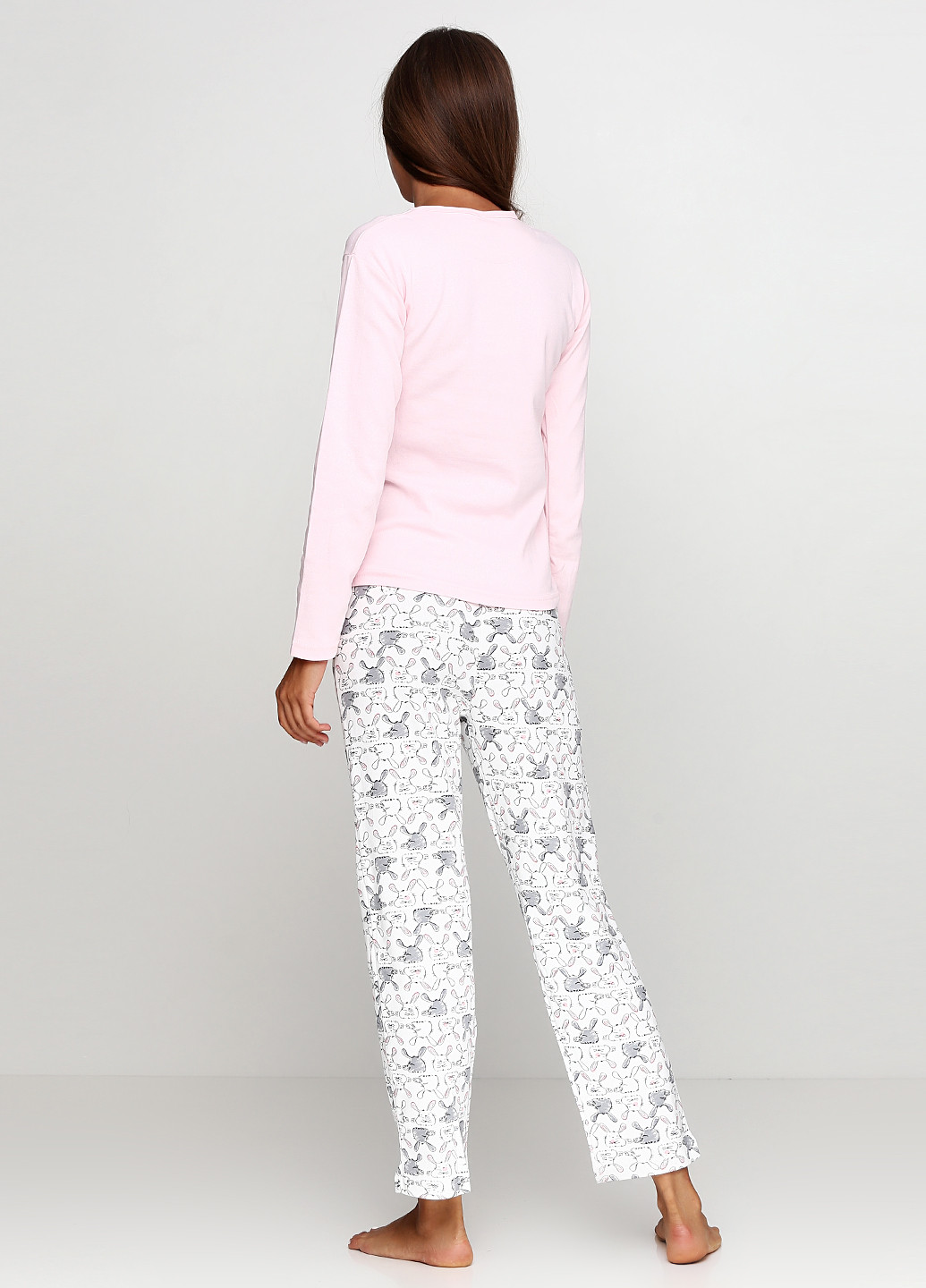 Светло-розовая всесезон пижама (лонгслив, брюки) Fawn