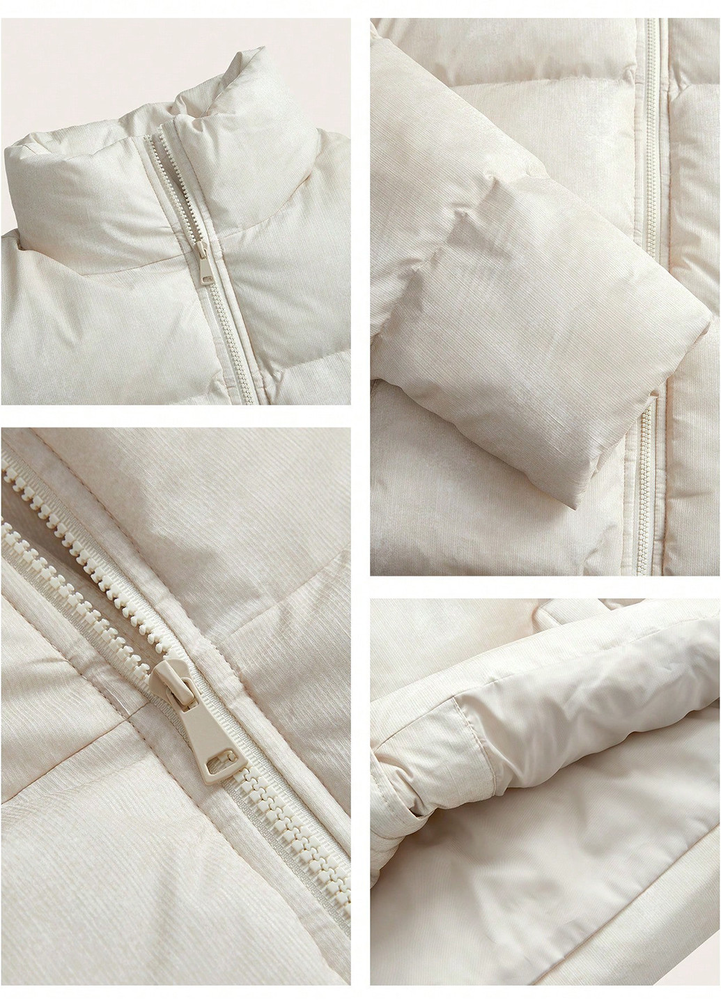 Молочна зимня куртка SHEIN