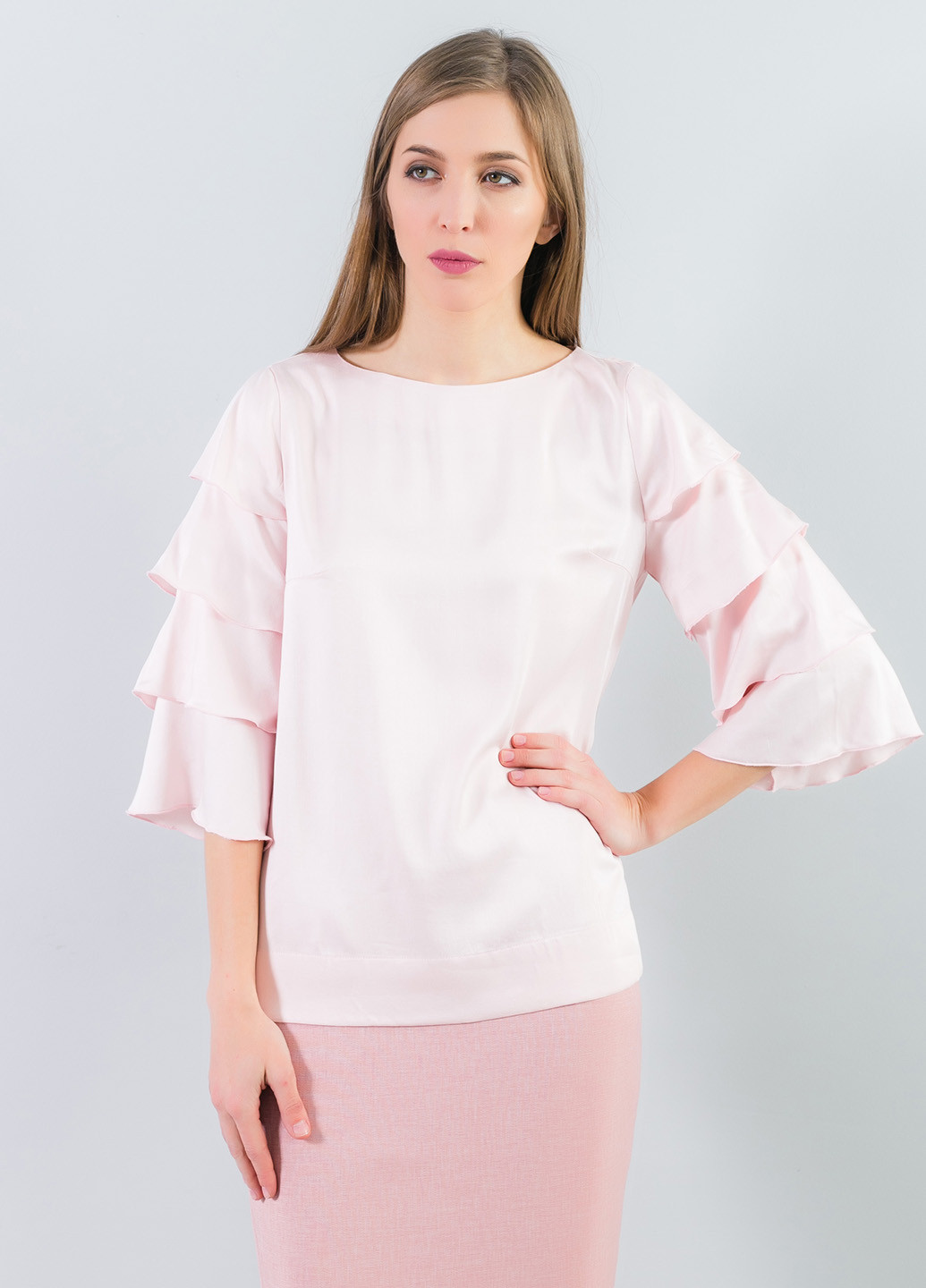 Блідо-рожева демісезонна блуза Jhiva