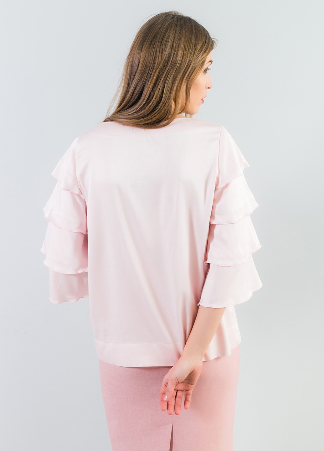 Бледно-розовая демисезонная блуза Jhiva