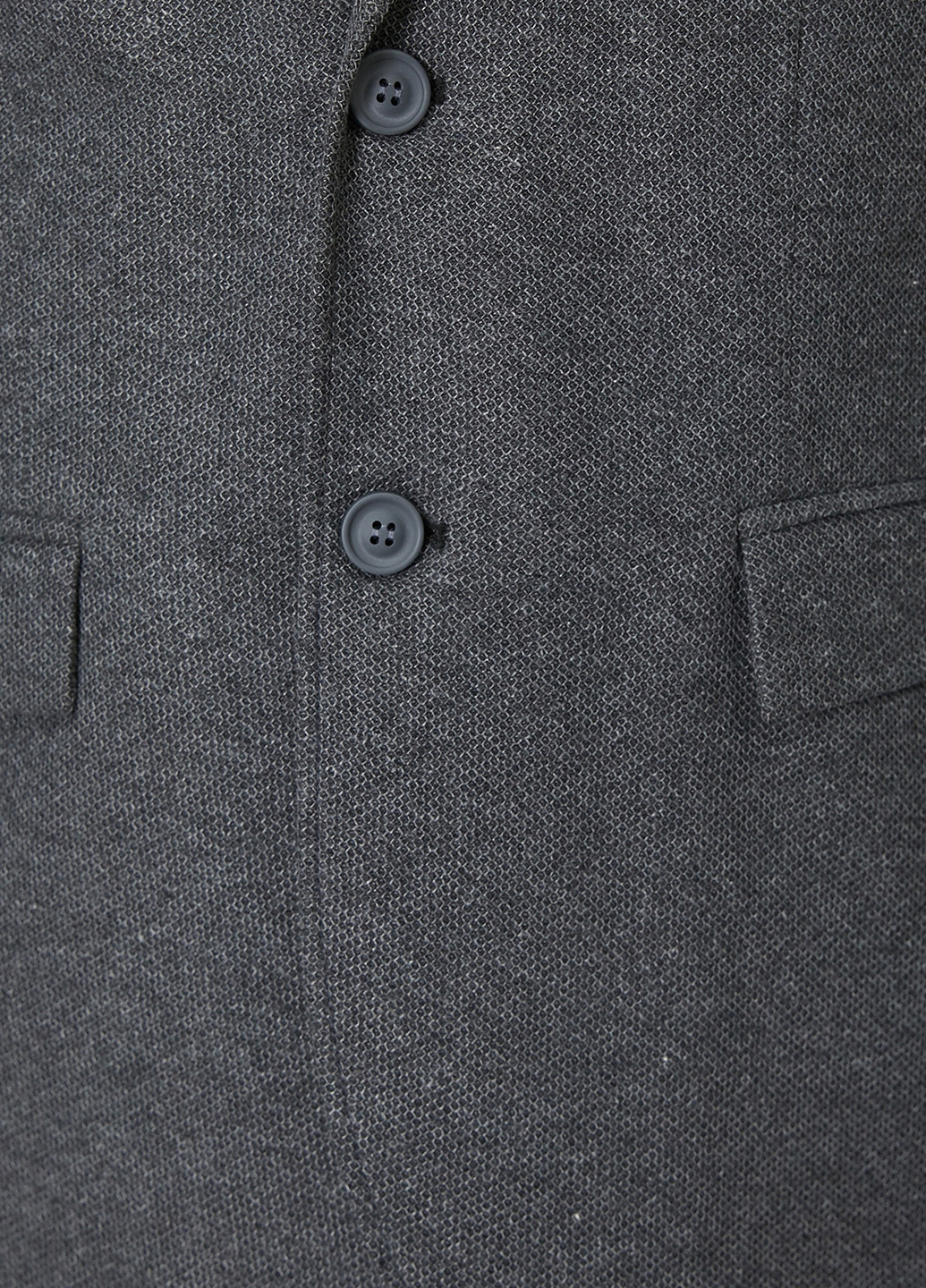 Пиджак KOTON однобортный тёмно-серый деловой полиэстер