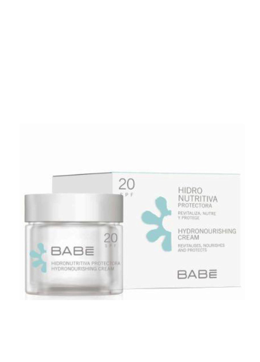 Зволожуючий живильний крем з SPF 20 для обличчя BABE Face Hydronourishing Cream SPF 20 50 мл Babe Laboratorios (88102471)