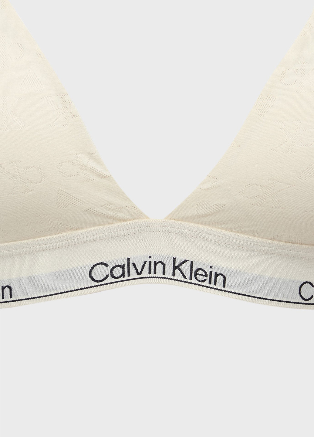 Білий тріенджел бюстгальтер Calvin Klein без кісточок модал