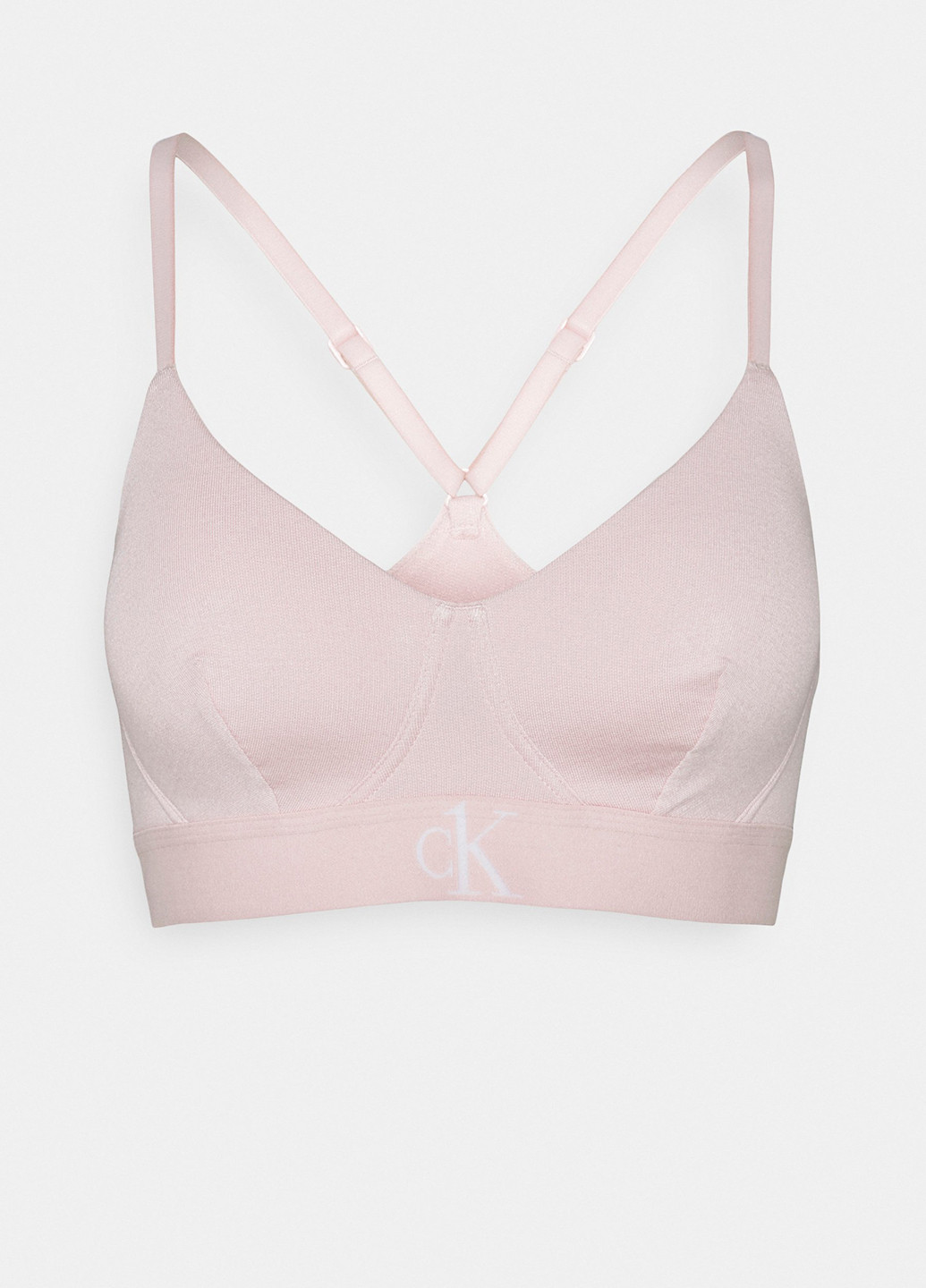 Светло-розовый топ бюстгальтер Calvin Klein без косточек модал