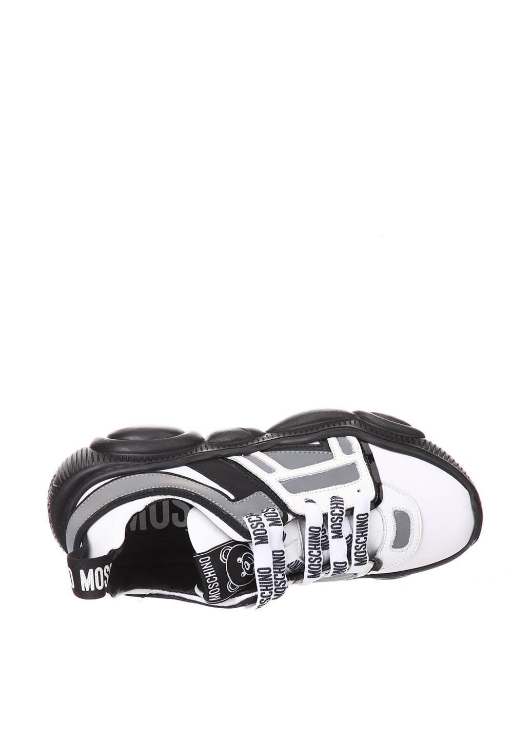 Чорно-білі осінні кросівки Moschino