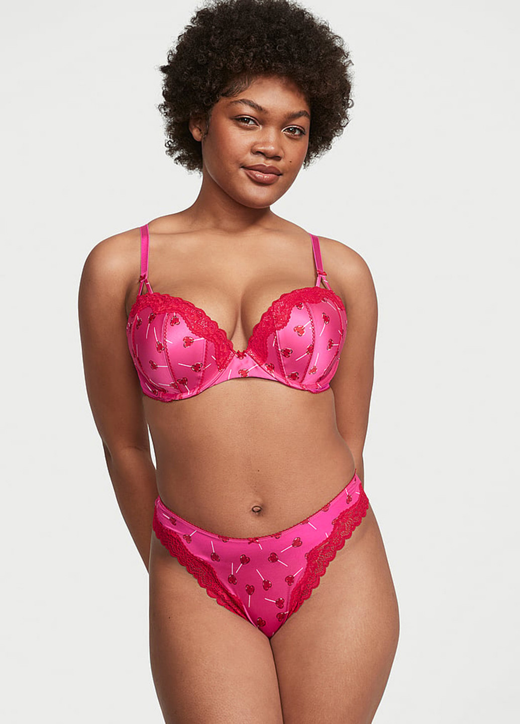 Рожевий демісезонний комплект (бюстгальтер, трусики) Victoria's Secret