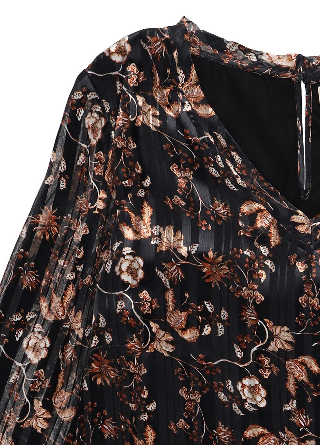 Чорна кежуал сукня плісована Cream з квітковим принтом