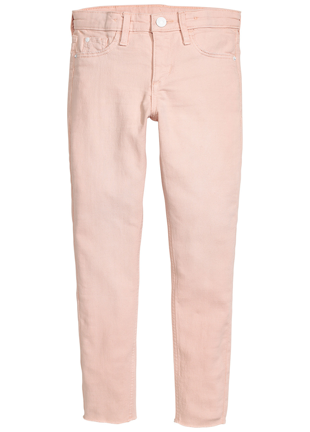 Персиковые летние зауженные джинсы H&M