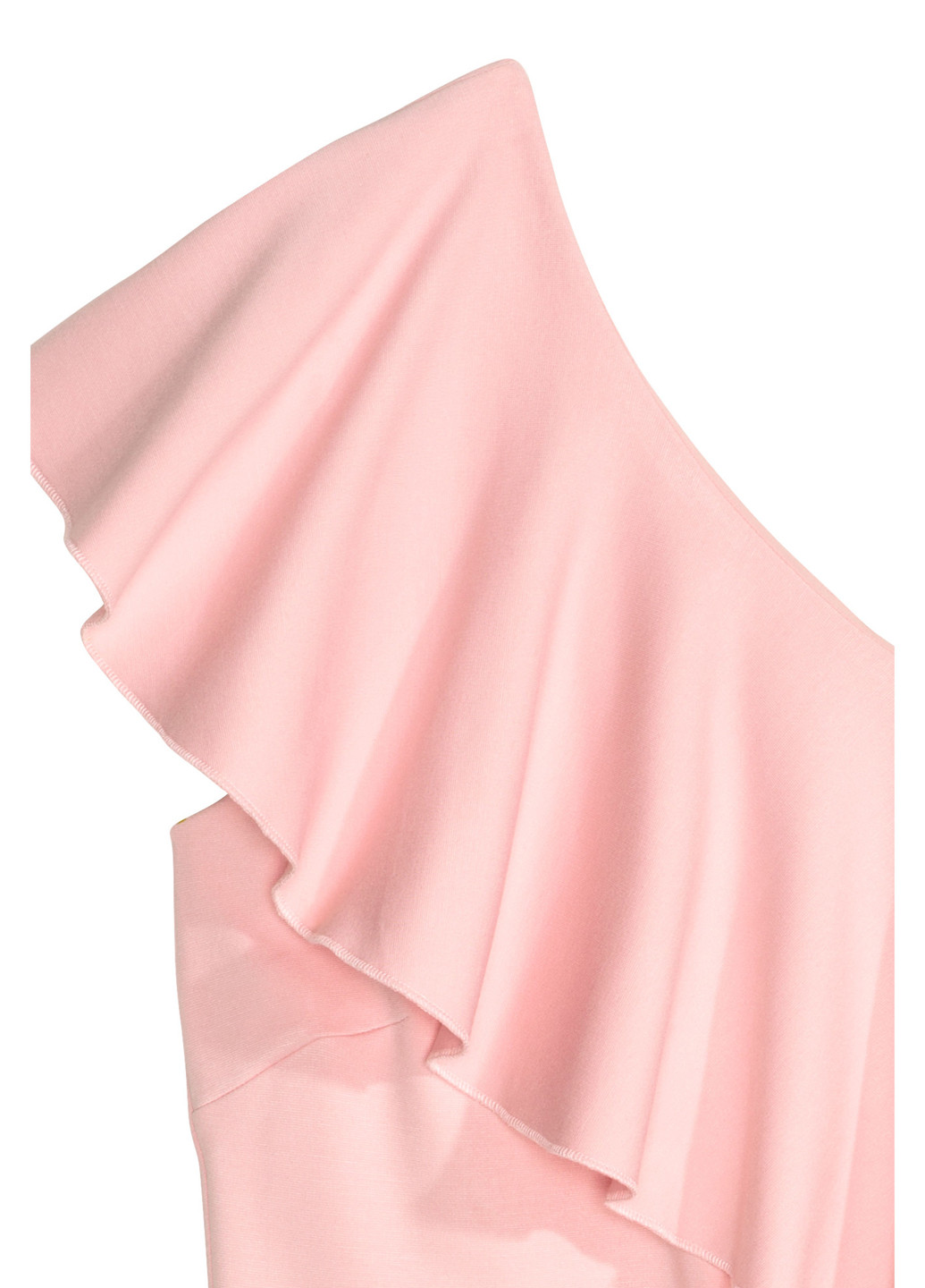 Світло-рожева кежуал сукня на одне плече H&M однотонна