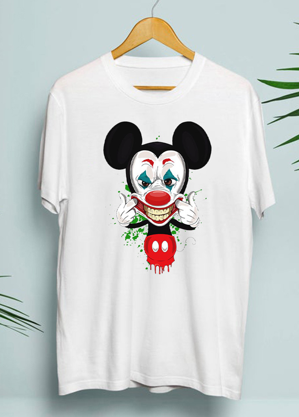 Белая футболка мужская белая joker mouse Zuzu