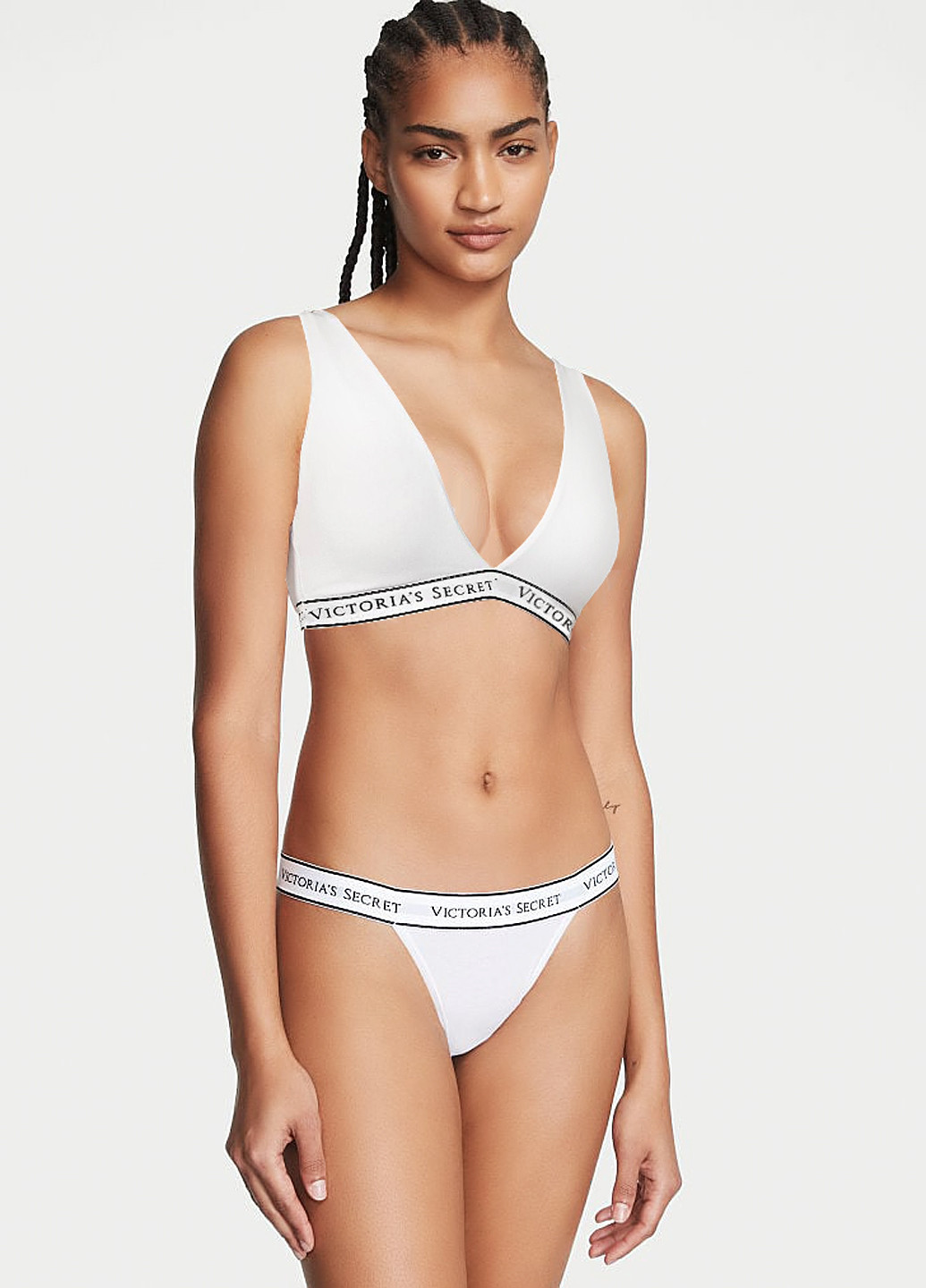 Білий демісезонний комплект (бюстгальтер, трусики) Victoria's Secret
