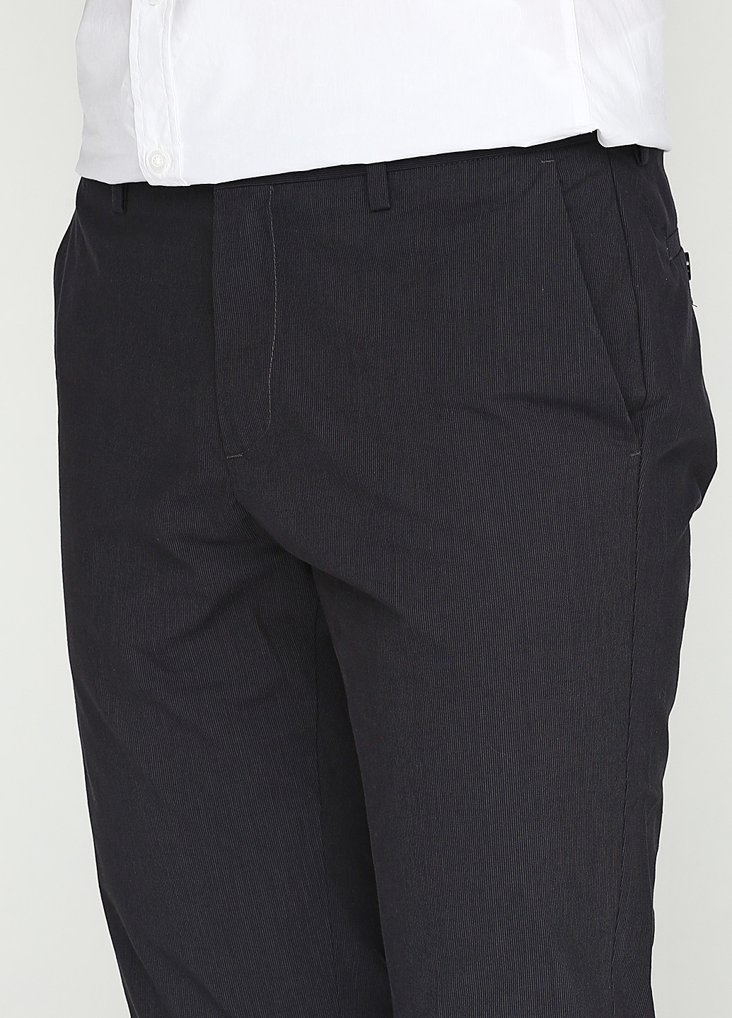 Темно-серые кэжуал демисезонные прямые брюки United Colors of Benetton