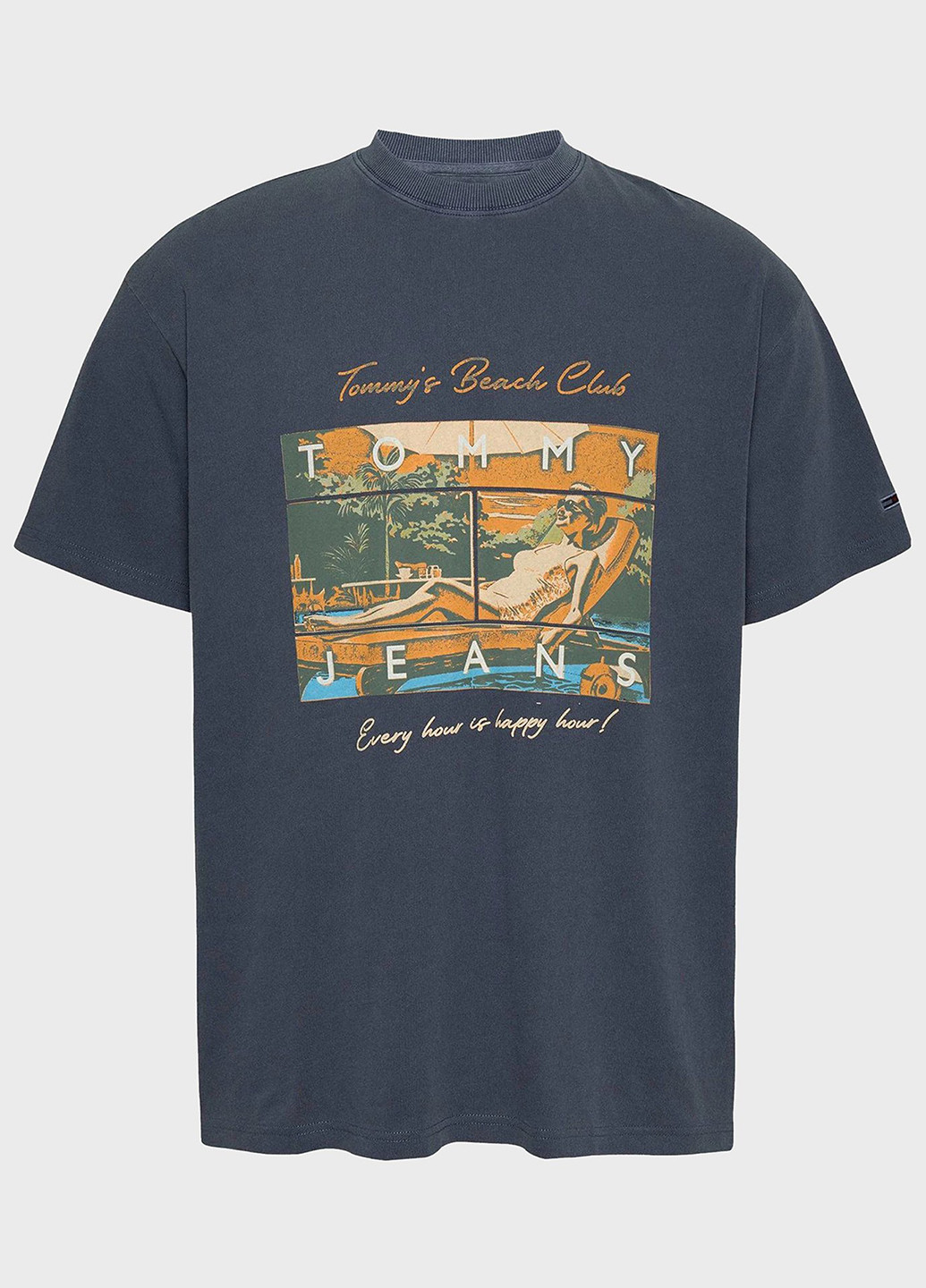 Сіро-синя футболка Tommy Jeans