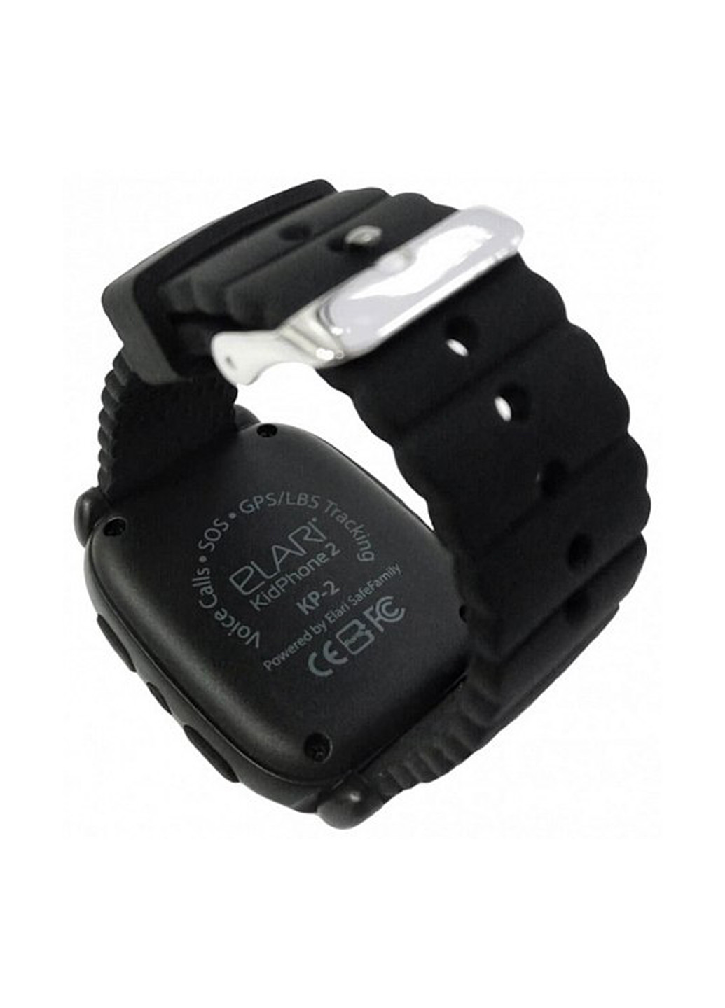 Дитячі смарт-годинник KidPhone 2 Black з GPS-трекером (KP-2B) Elari детские смарт-часы elari kidphone 2 black с gps-трекером (kp-2b) (132853824)
