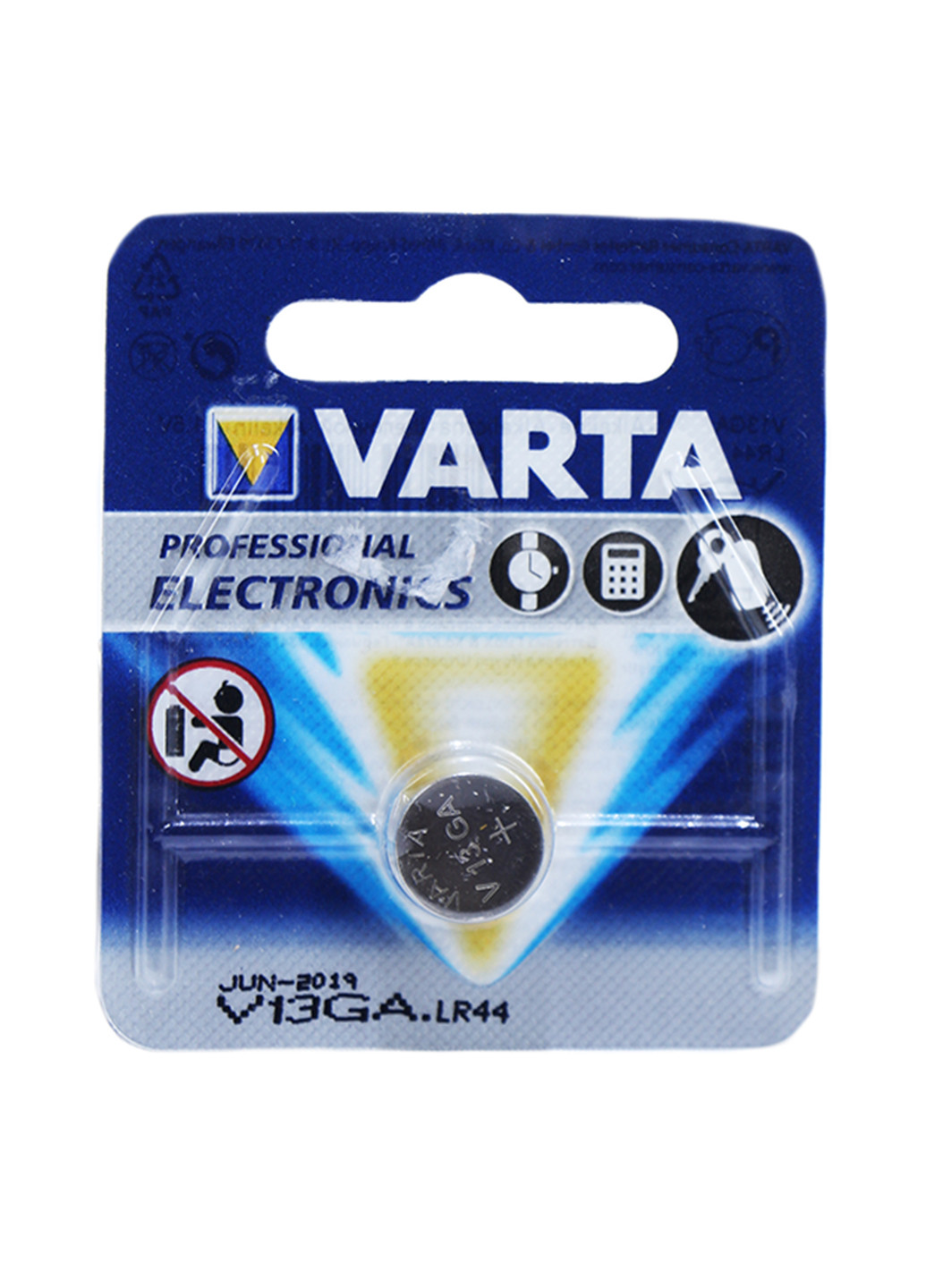 Батарейка V13 GA, 6х0,5 мм Varta (155760262)