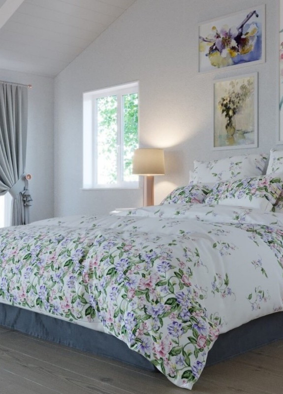 Постільна білизна двоспальне Ranforce Прованс 2-00887-09325 ранфорс 180х215 см ТЕП (223456265)