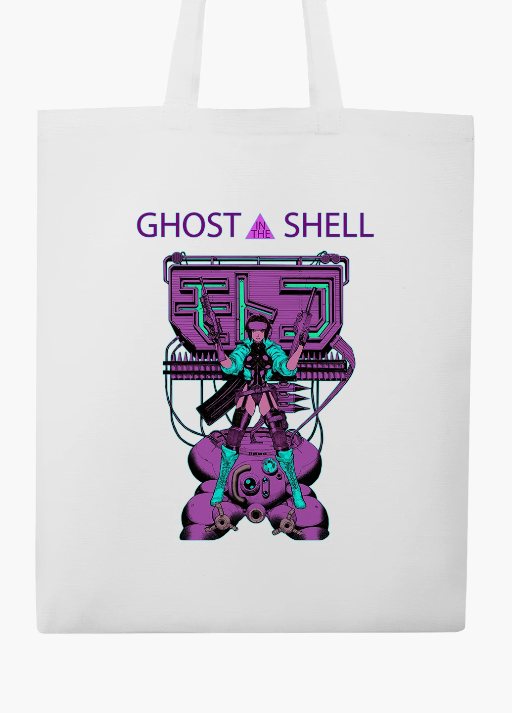 Эко сумка шоппер белая Мотоко Кусанаги Призрак в доспехах (Ghost in the Shell) (9227-2652-WT2) Еко сумка шоппер біла 41*35 см MobiPrint (219151193)