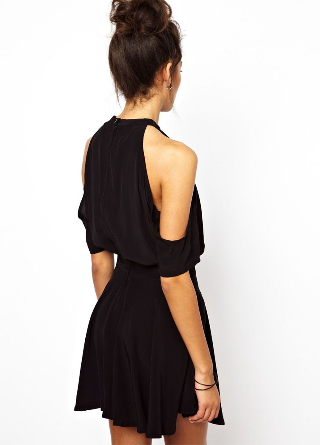 Черное кэжуал платье клеш Motel однотонное