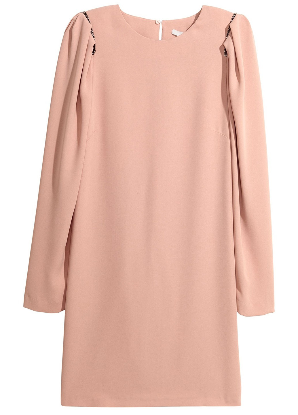 Пудровое кэжуал платье H&M однотонное