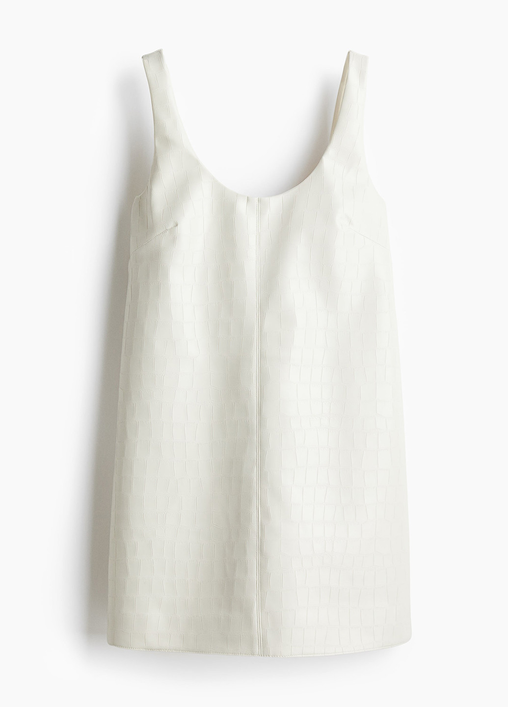 Белое кэжуал платье платье-комбинация H&M однотонное