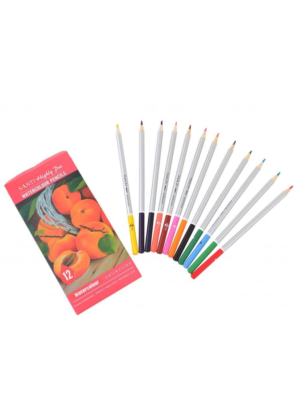 Олівці кольорові Highly Pro 12 шт акварельні (742383) Santi (254067995)