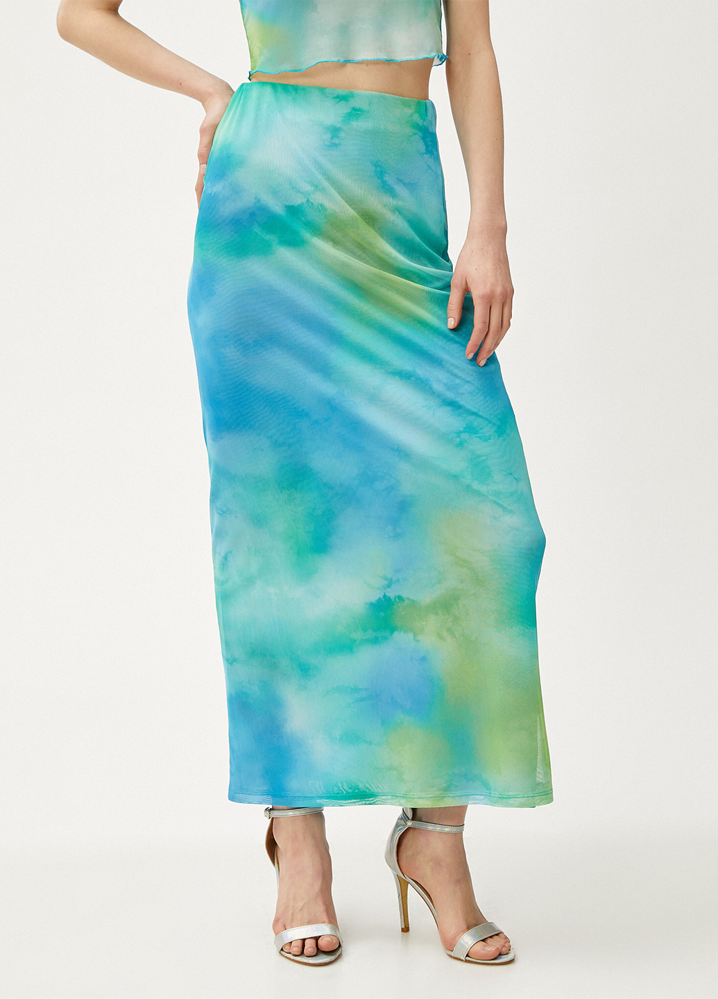 Голубая кэжуал градиентной расцветки юбка KOTON