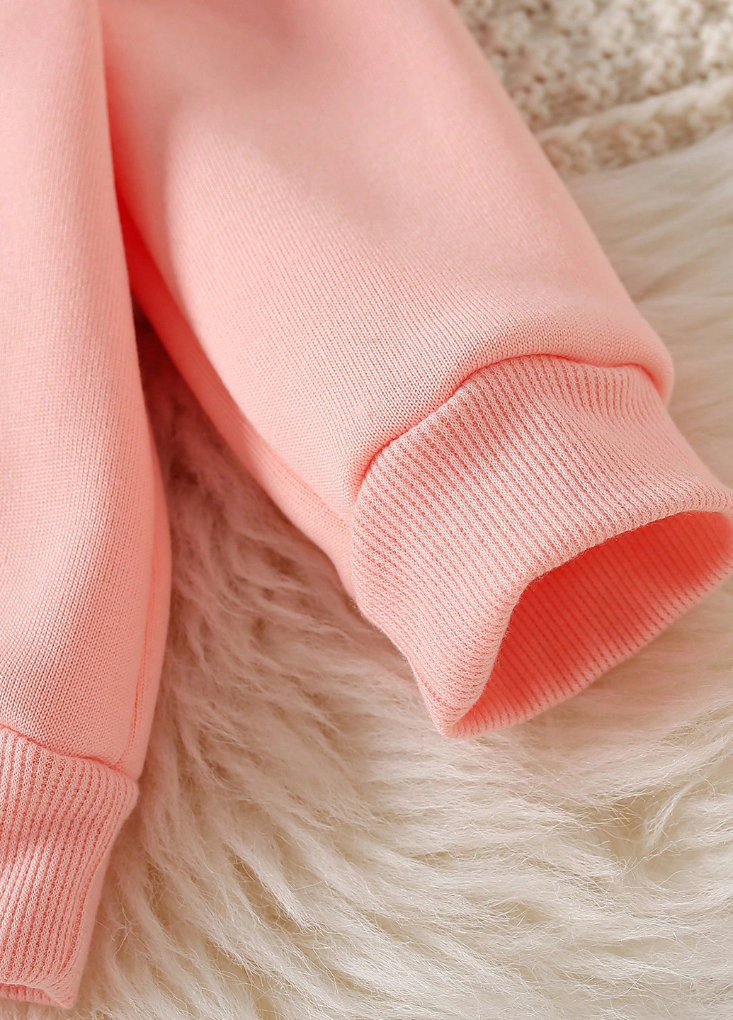 SHEIN свитшот надпись светло-розовый кэжуал полиэстер