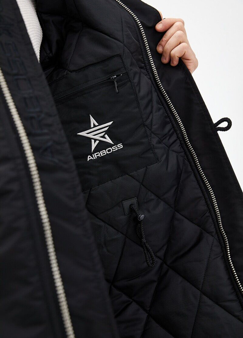 Черная зимняя куртка Airboss