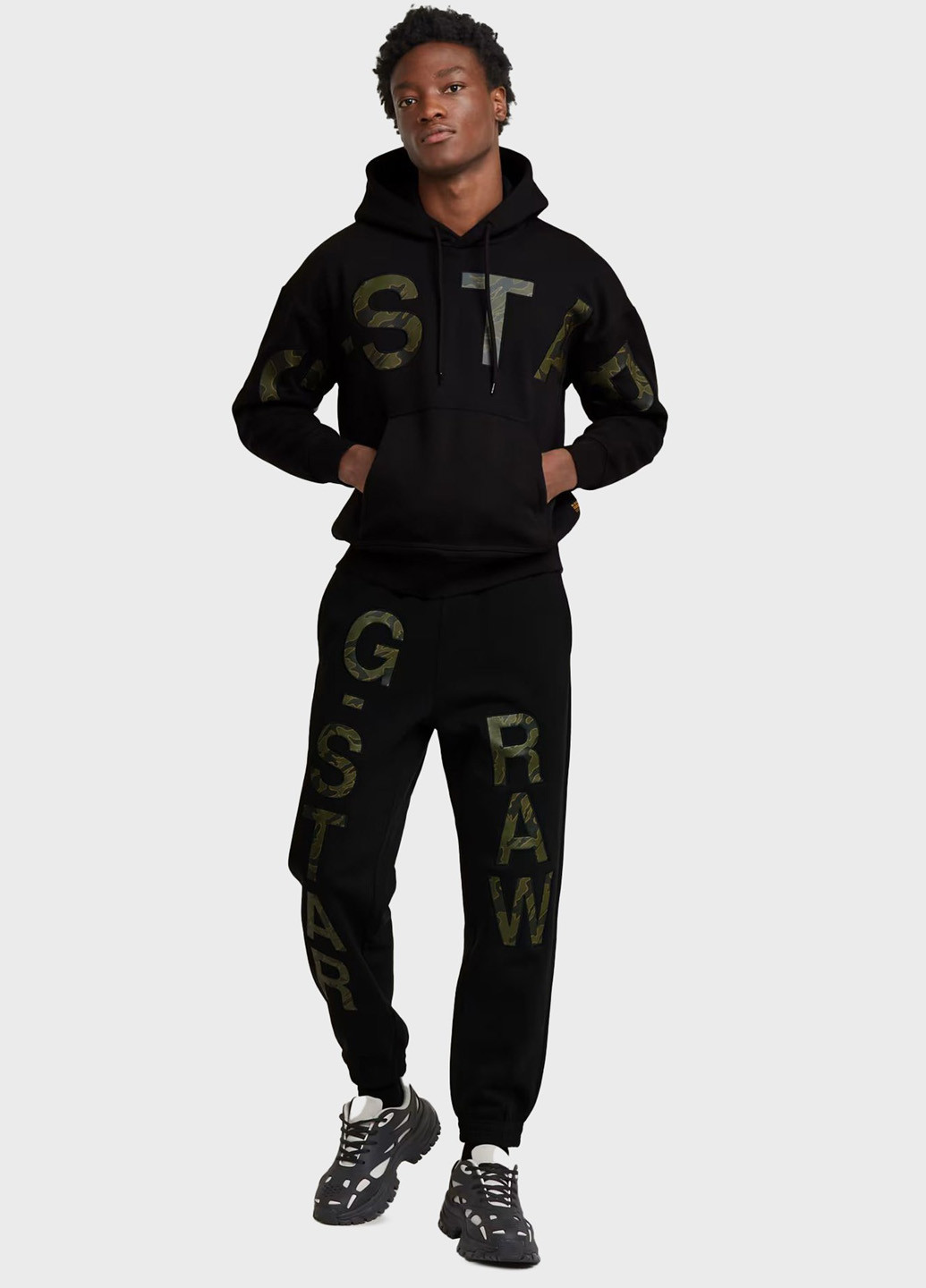 Черные спортивные, кэжуал демисезонные джоггеры брюки G-Star Raw