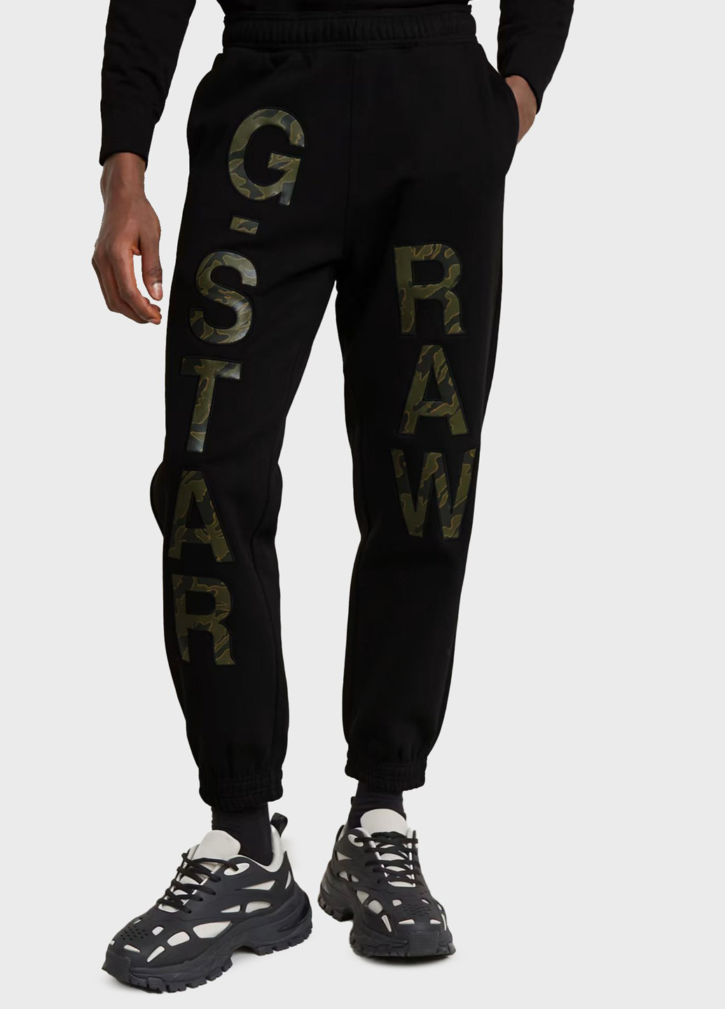 Черные спортивные, кэжуал демисезонные джоггеры брюки G-Star Raw