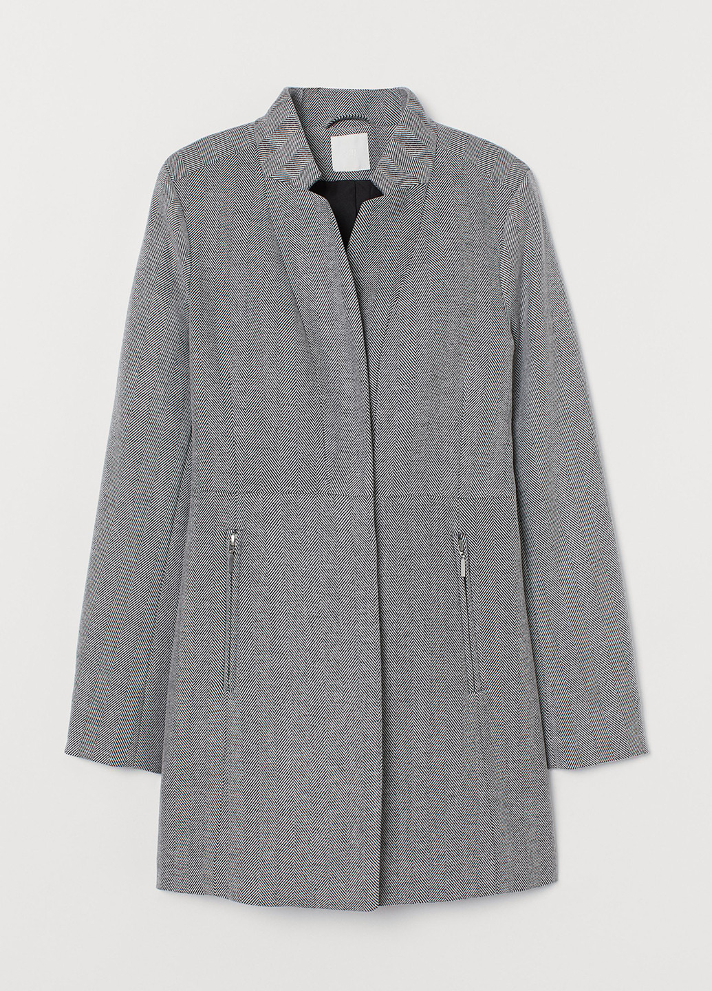 Черно-белое демисезонное Пальто однобортное H&M