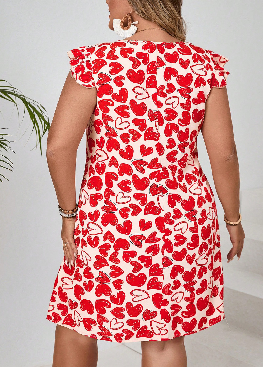 Білий кежуал сукня а-силует SHEIN сердечка