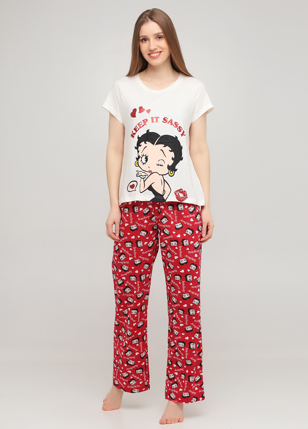 Комбинированная всесезон пижама (футболка, брюки) футболка + брюки Betty Boop