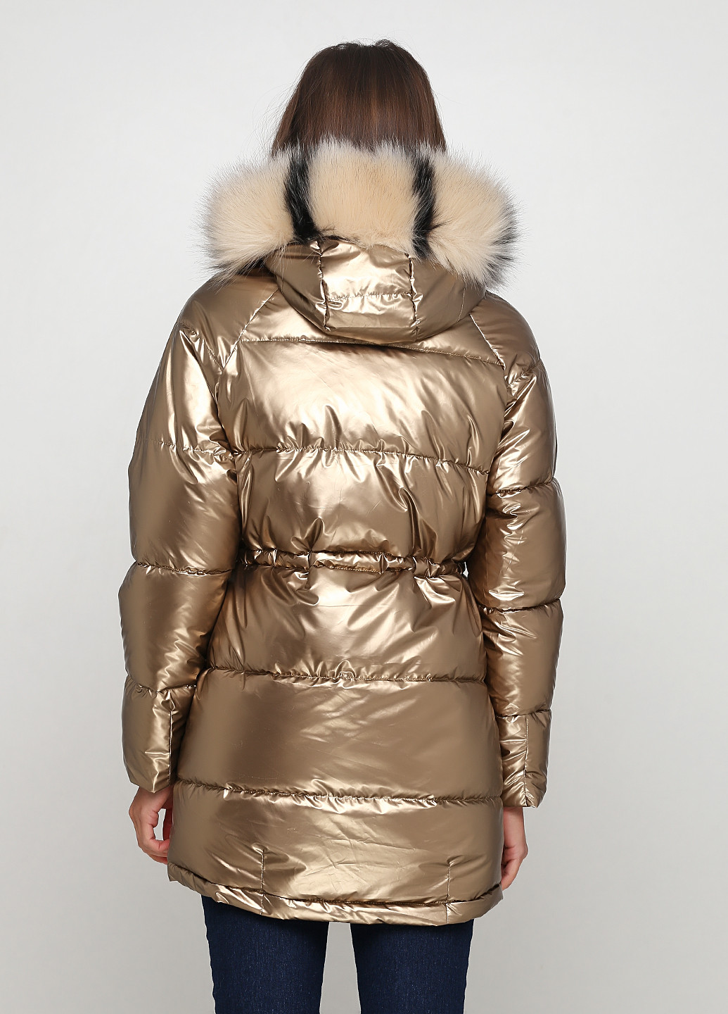 Золотая зимняя куртка Mengerzi
