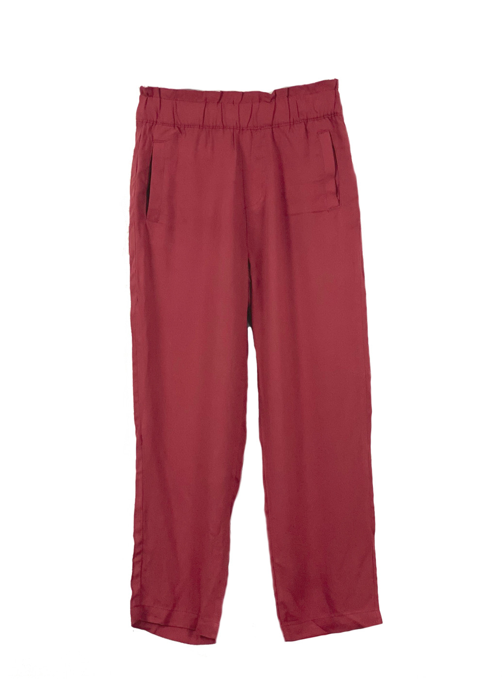 Бордовые кэжуал летние брюки Pepperts